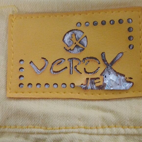 Verox yellow skinny jeans  Sz 16 EUC  these run small see measurements 33W - Picture 7 of 9